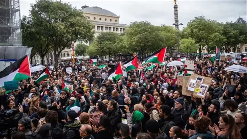 مظاهرات أوروبا لدعم