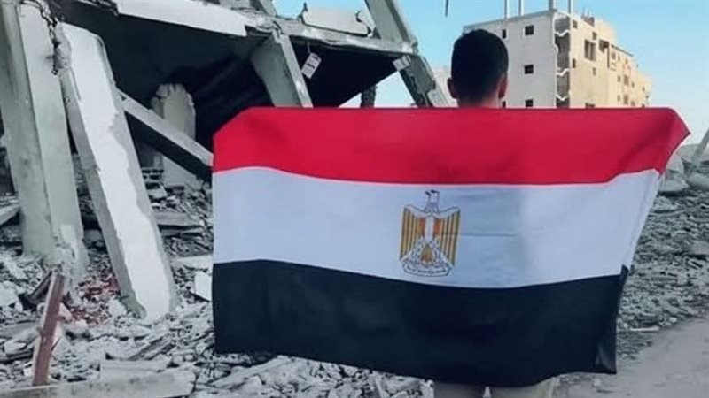 علم مصر داخل غزة
