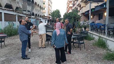 حملة مكبرة برأس البر لرفع الإشغالات وغلق الجراجات المخالفة وإعادة الانضباط