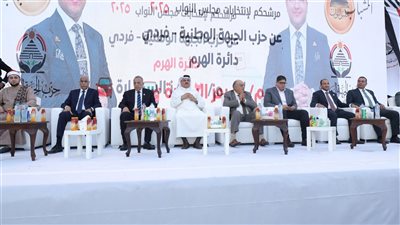 مؤتمر جماهيري حاشد للجبهة الوطنية بالجيزة دعما لمرشح الحزب وسيم عثمان