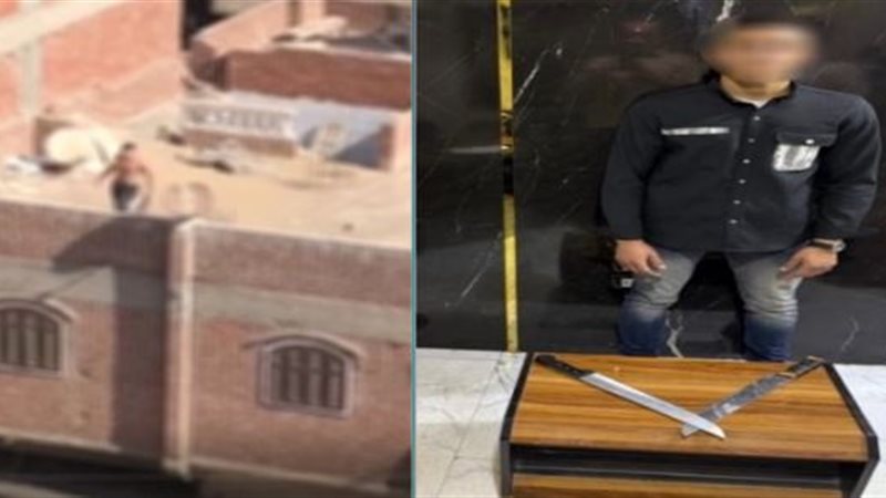 المتهم و أمامه المضبوطات