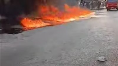 إصابة 5 أشخاص في حريق داخل بنزينة في كفر العزازي بالشرقية                     