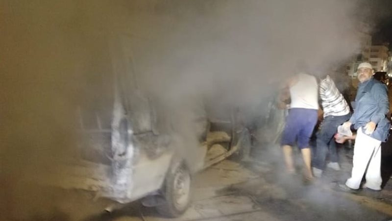 حريق سيارة 