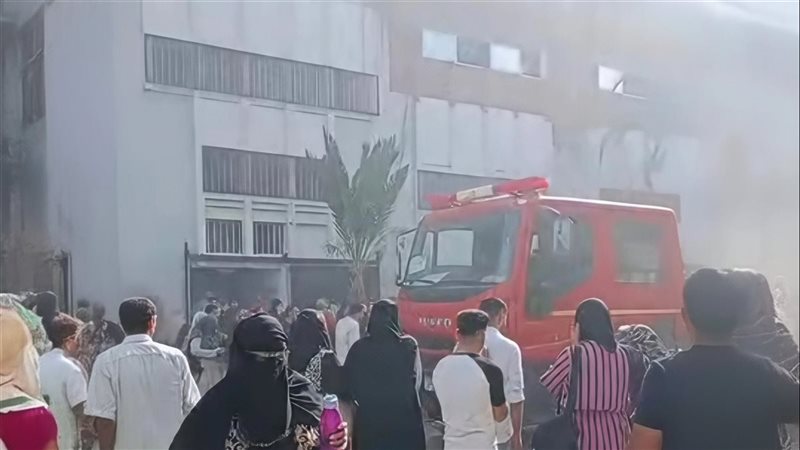 حريق في احد مصانع