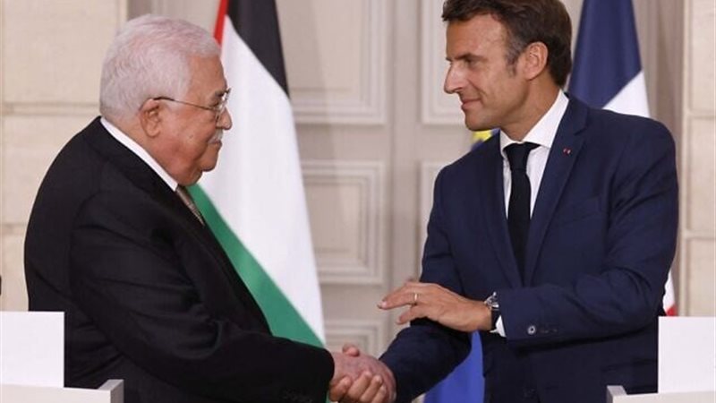 ماكرون وعباس 
