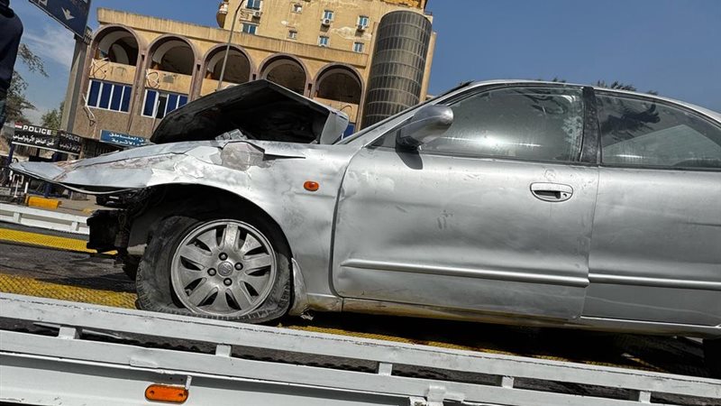 تصادم سيارتين ملاكي