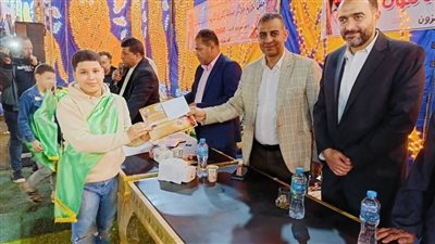وكيل رياضة القليوبية يكرم الفائزين بمسابقة القرآن الكريم بمركز شباب قلما