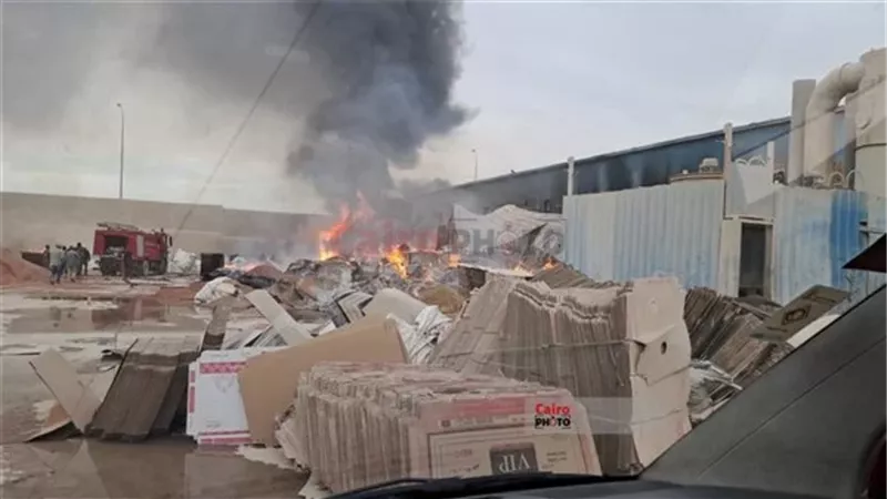 حانب من الحريق