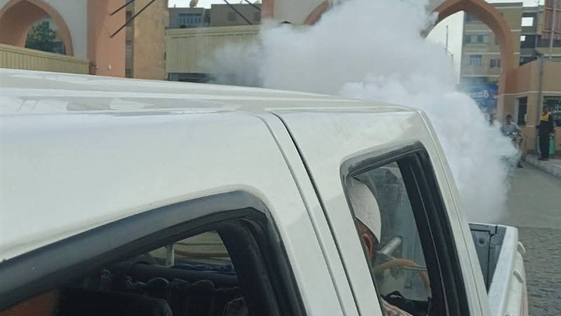 رش شوارع قنا