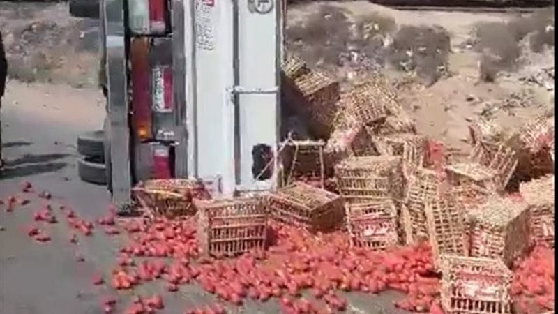 حادث إنقلاب سيارة