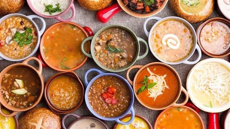 أنواع مختلفة من الشوربة