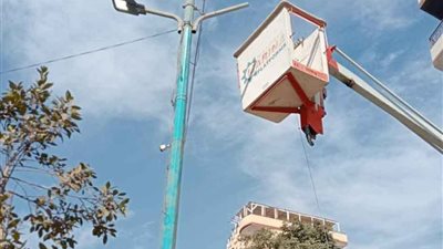 المحلة الكبرى ترفع جاهزية شبكة الإنارة العامة بتنفيذ حملة صيانة مكثفة خلال يوم