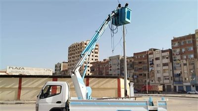 تكثيف أعمال صيانة وتأمين الأعمدة الكهربائية بحي فيصل والاستعداد للانتخابات