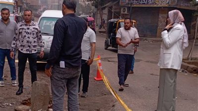 رئيس حي غرب شبرا الخيمة تتفقد هبوطًا أرضيًا بطريق بيجام وتوجه بسرعة الإصلاح