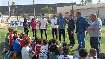 زيارة البطل الأولمبي كرم جابر للمشروع القومي للموهبة الحركية بدمنهور