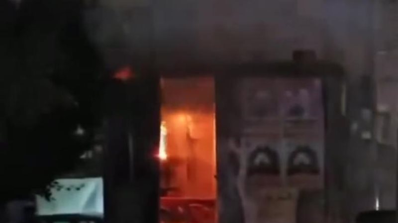 حريق محول كهربائي