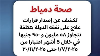 دمياط تحقق إنجازات بعلاج نفقة الدولة.. 45 ألف قرار خلال 5 أشهر