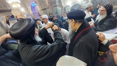 جبل أصفون يتشح بالخشوع.. دير الأنبا متاؤس الفاخوري يحتفل بسيامة راهبين جديدين 