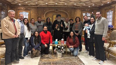 البابا تواضروس الثاني يستقبل خدام وشباب كنيسة مارمرقس والأنبا بيشوي بدبي