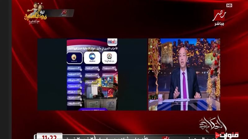 عمرو أديب يبرز تقارير