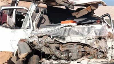 كلهم عمال من المنوفية.. مصرع وإصابة 18 سخصا فى حادث تصادم على الطريق الصحراوي