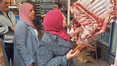 ضبط نصف طن لحوم مذبوحة خارج المجازر ببركة السبع في المنوفية