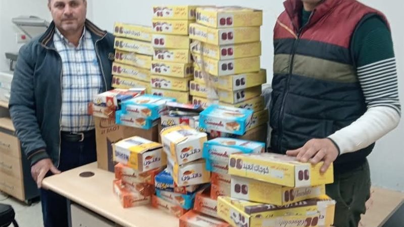 ضبط 640 عبوة حلوى