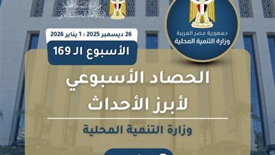 أبرز أنشطة وزارة التنمية المحلية الأسبوع الماضي.. تفاصيل