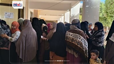 إقبال كبير من السيدات على لجنة مدرسة العزيزية بجولة الإعادة بالفيوم