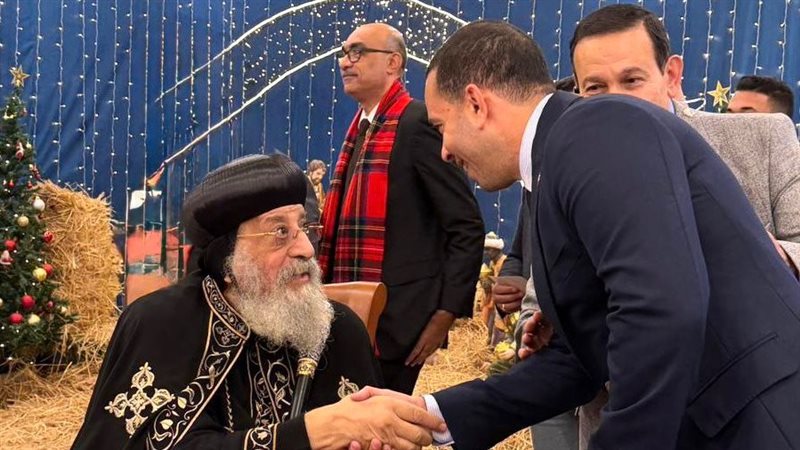 محمد زكي مع البابا