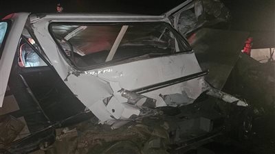 تصادم سيارة ميكروباص مع جرار زراعي في حادث مروع على طريق بورسعيد المنزلة