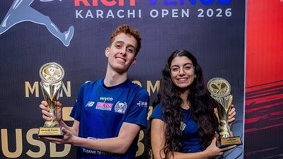 سيطرة مصرية على لقبي بطولة «ريتش فينوس» المفتوحة للإسكواش