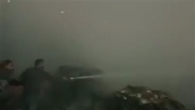 حريق هائل بمصنع فرم ورق في المنطقة السابعة بمدينة السادات