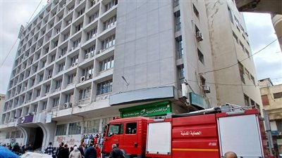 السيطرو على  حريق سنترال المنشية في محافظة الإسكندرية