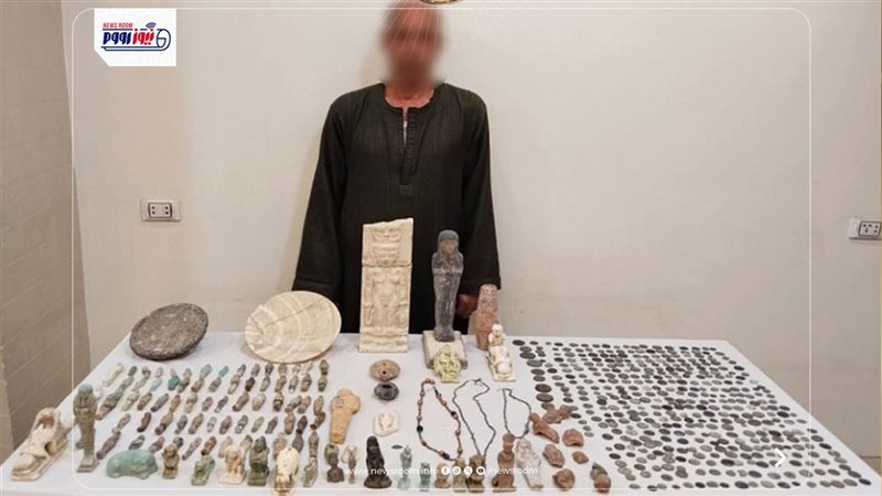 ضبط تاجر اثار بالمنيا