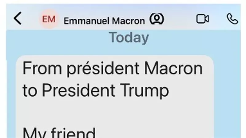 رسالة ماكرون لترامب