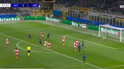 إنتر ميلان وآرسنال.. هدف صاروخي في شباك الجنرز (1-1) أبطال أوروبا