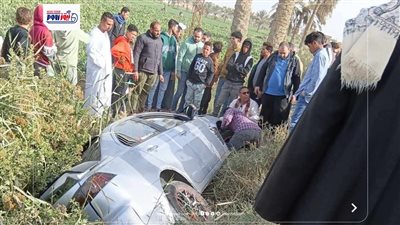 انقلاب سيارة ملاكي بطريق الروضة–طامية الزراعي ونجاة قائدها