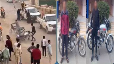 احتفالا بزفاف صديقهما.. ضبط شخصين قاما بحركات استعراضية بدراجات نارية بالشرقية