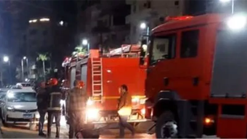 حريق شقة سكنية -