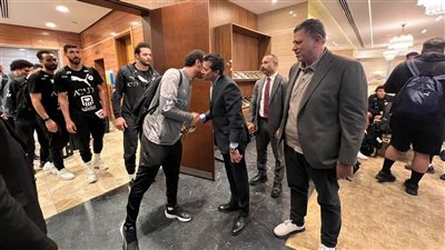 أشرف صبحي يستقبل أبطال اليد بعد عودتها إلى الوطن عقب التتويج الأفريقي العاشر