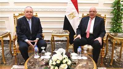 المستشار هشام بدوي رئيس مجلس النواب يستقبل رئيس مجلس الدولة