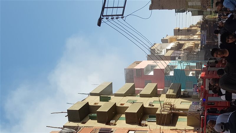 من موقع الحريق 