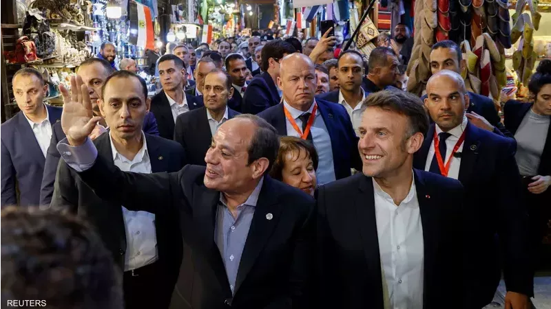 الرئيس السيسي وماكرون