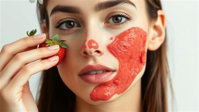 قناع الفراولة للبشرة