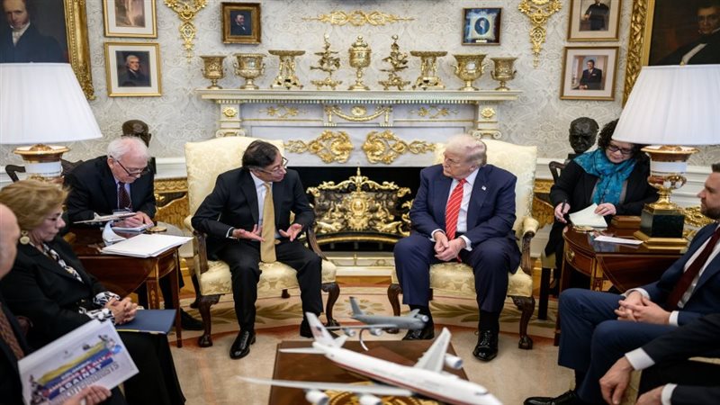 ترامب ورئيس كولومبيا