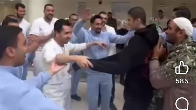 أول مريض حروق بنسبة