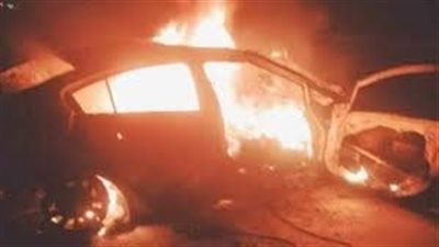 مريضة نفسية تشعل النيران فى سيارة داخل جراج بالهرم