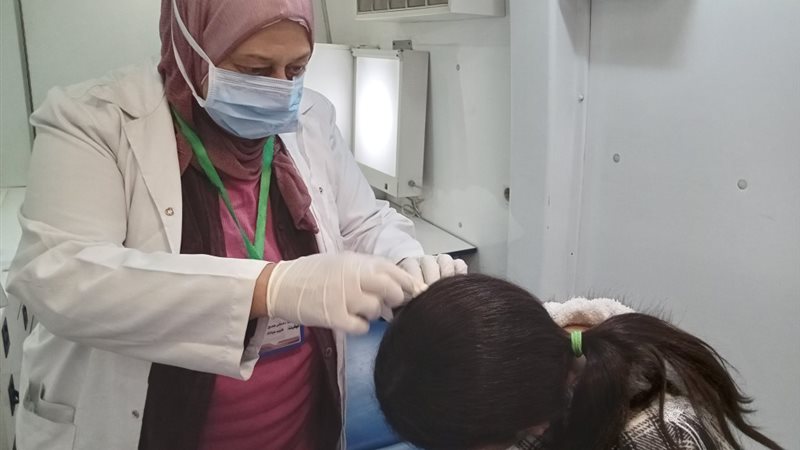 جانب من القافلة الطبية
