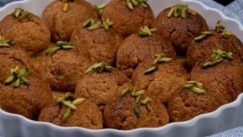 صينية كرات البسبوسة